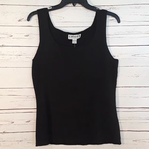Chicos Black knit tank top. Size 3 ( XLARGE)